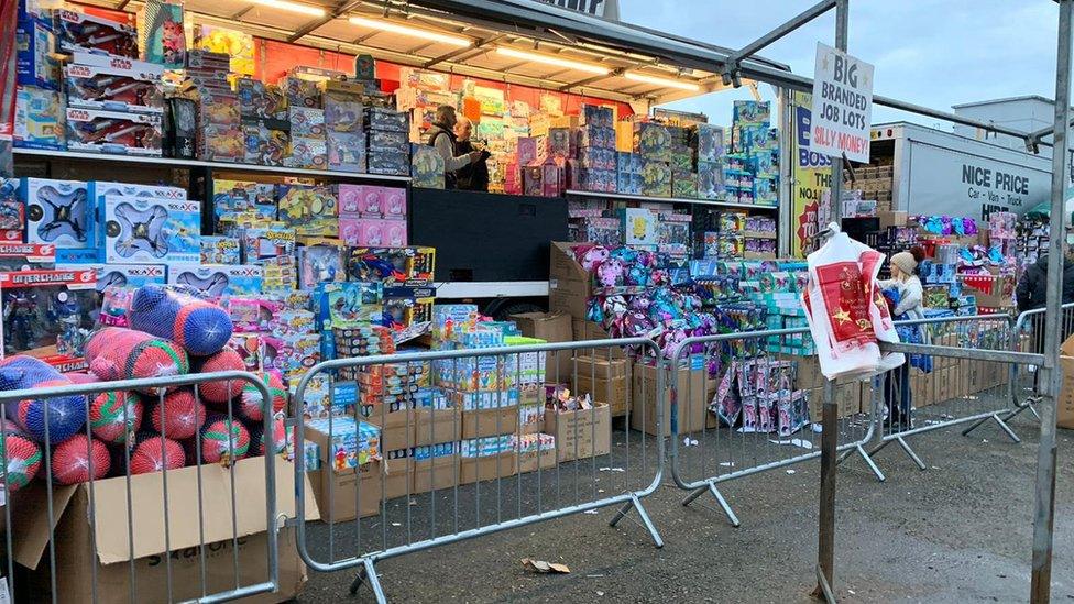 Toys are sold at Dagenham Sunday Market