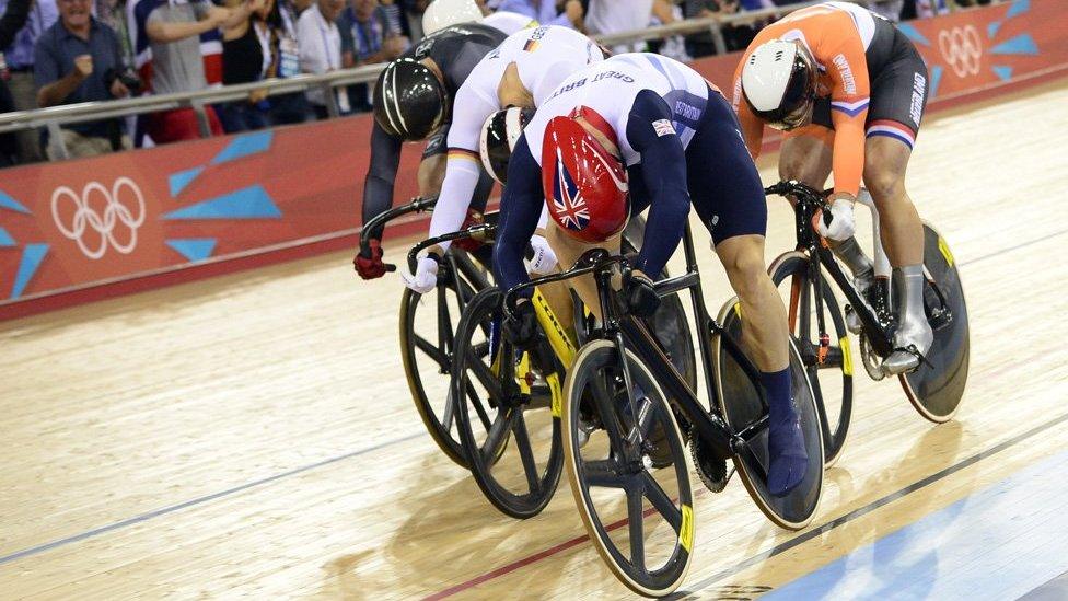 Chris Hoy about to take gold 2012