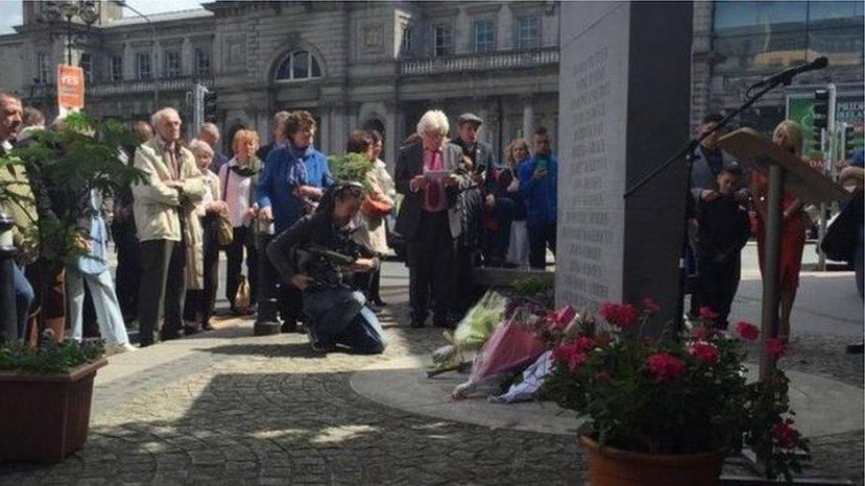 A ceremony to mark the 41st anniversary of the Dublin and Monaghan bombings was held in May