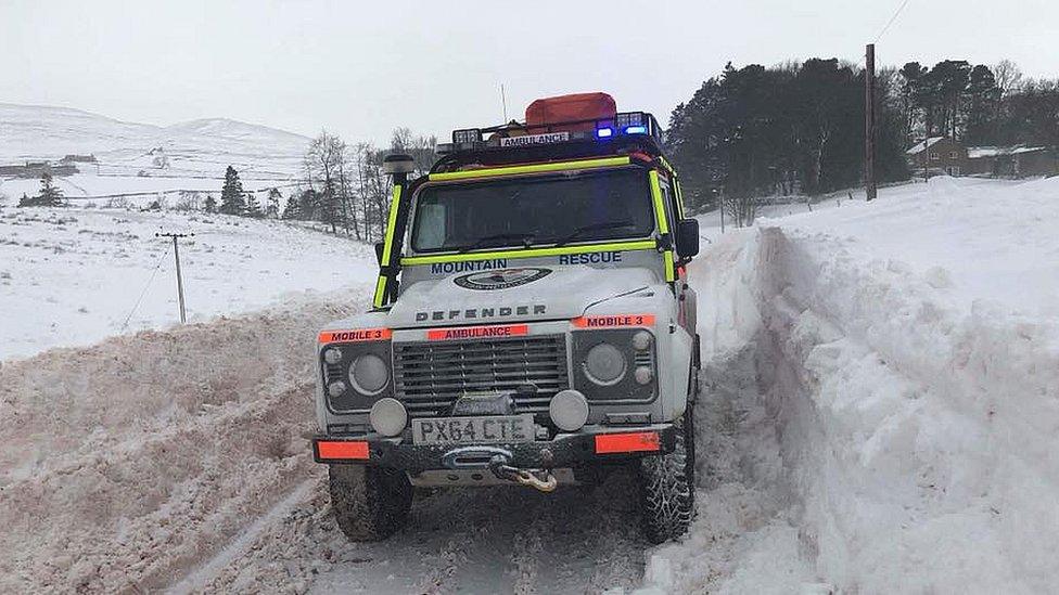 Mountain rescue operations in Cumbria