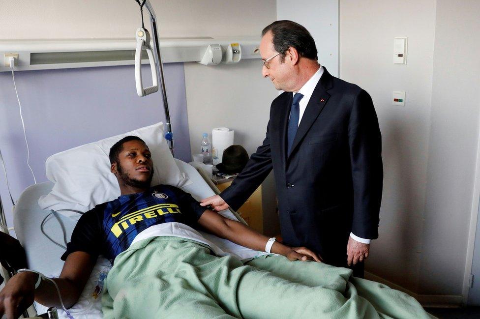 Theo/President Hollande in hospital, 7 Feb 17