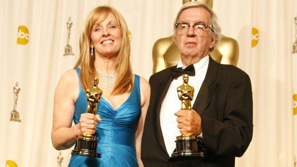 Larry McMurtry with Diana Ossana at the 2006 Academy Awards