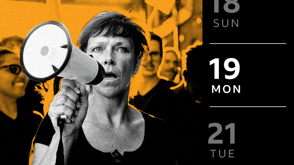 Photo of woman with a megaphone