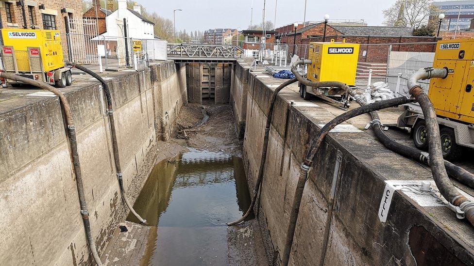 Empty Gloucester Lock