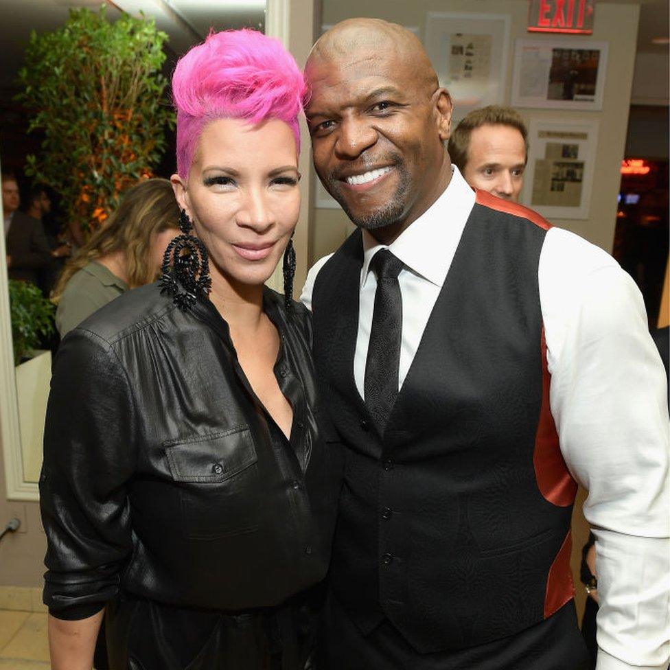 Rebecca King-Crews (L) and Terry Crews attend the 2017 Entertainment Weekly Pre-Emmy Party at Sunset Tower on 15 September 2017 in West Hollywood, California