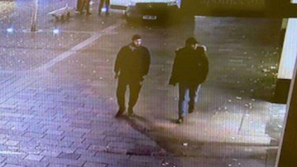 Badir Al-Nazi and Arseboon Dilbaro seen on CCTV