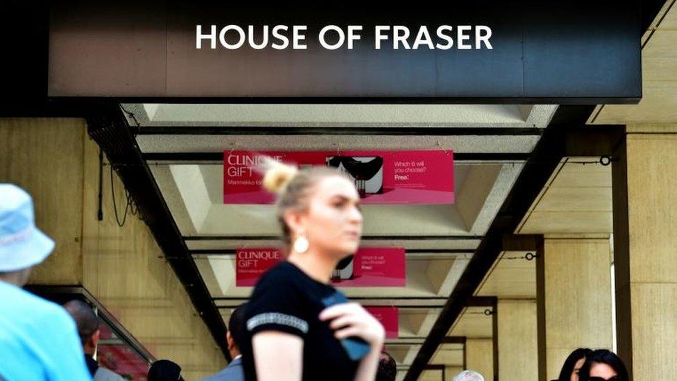 House of Fraser sign