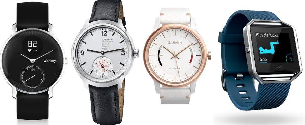 Withings, Mondaine, Garmin and Fitbit watches