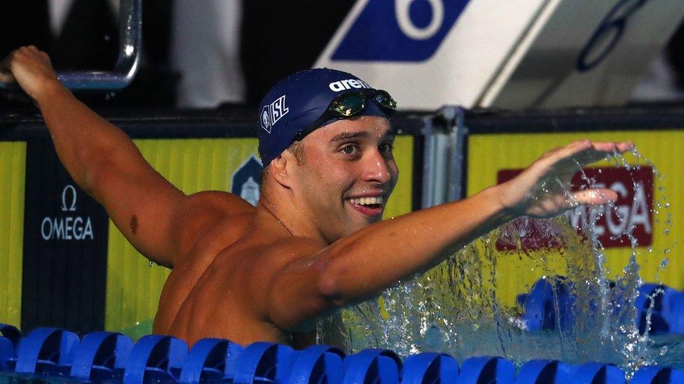 Chad Le Clos of Energy Standard during Day Two of the International Swimming League at Aquatics Centre