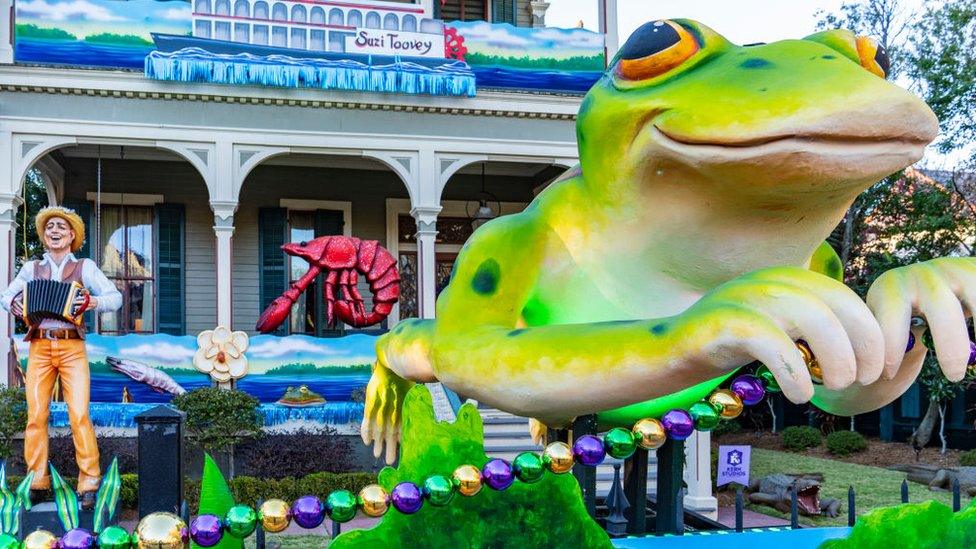 A view of a House Float in New Orleans