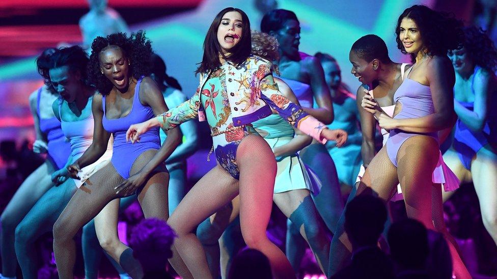 Dua Lipa at the Brit Awards