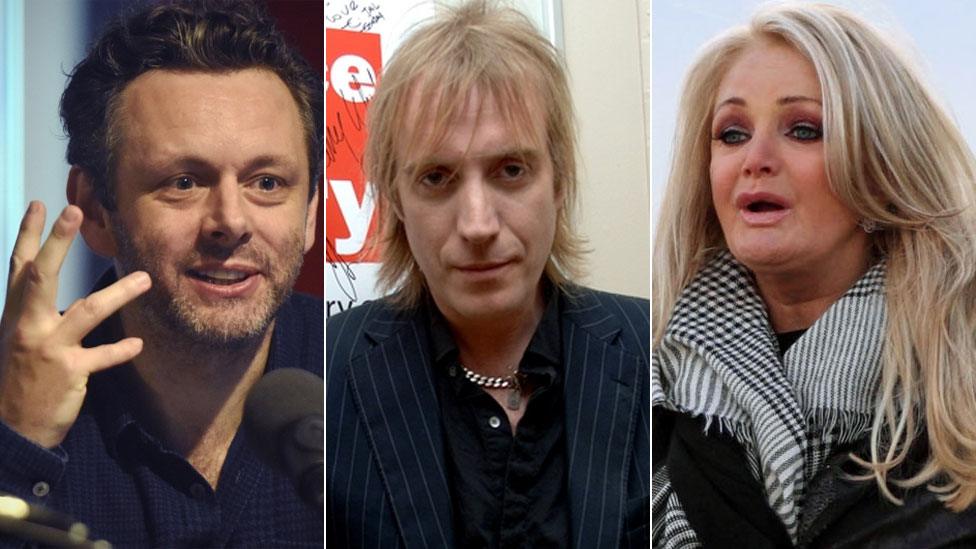 Michael Sheen, Rhys Ifans and Bonnie Tyler