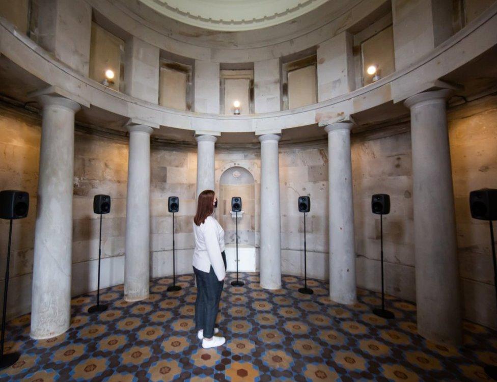 The Sound of the Union installation at the Burns Monument in Edinburgh