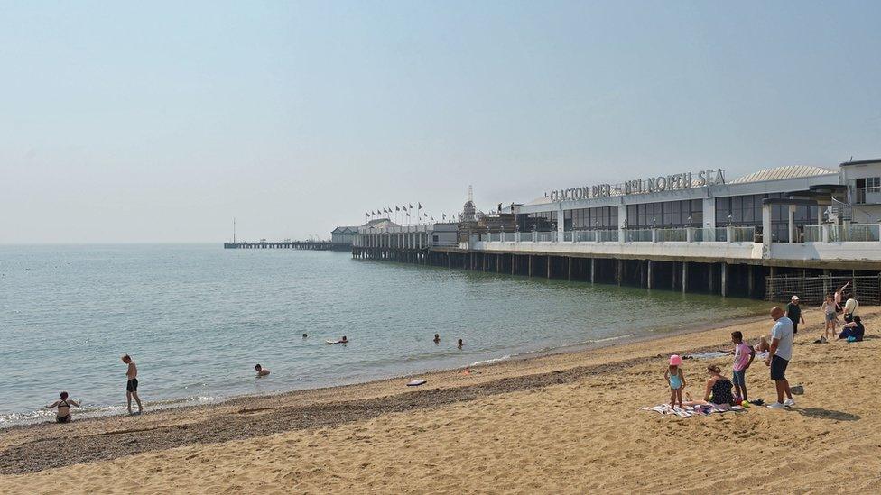 Clacton Pier and beach