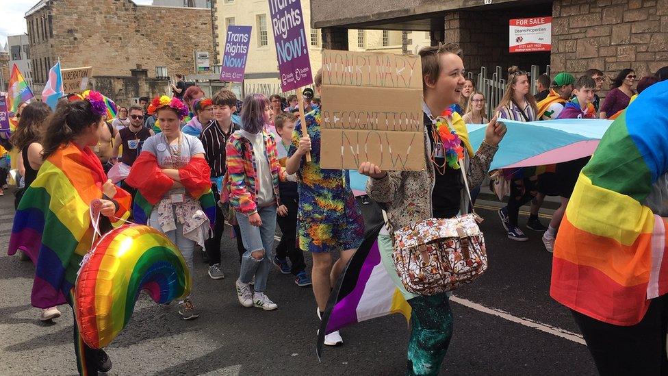 Pride march in Edinburgh