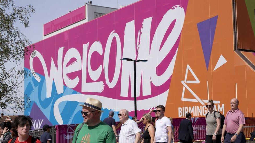 Welcome sign at the Games