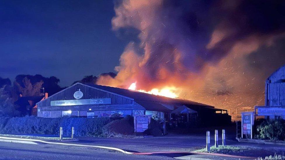 Fire at Gonalston Farm Shop