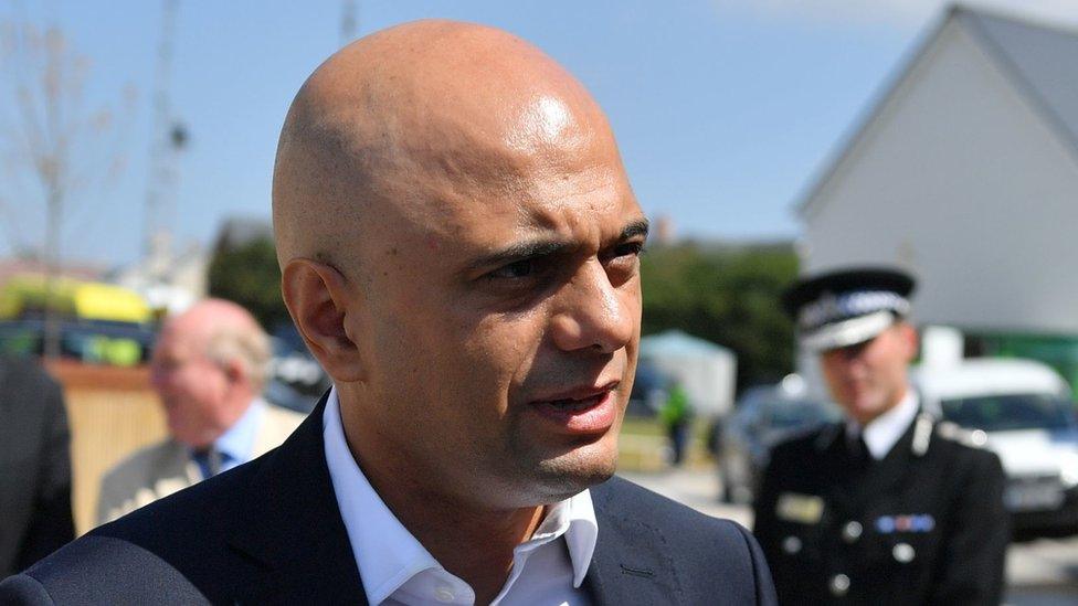 Sajid Javid in Amesbury