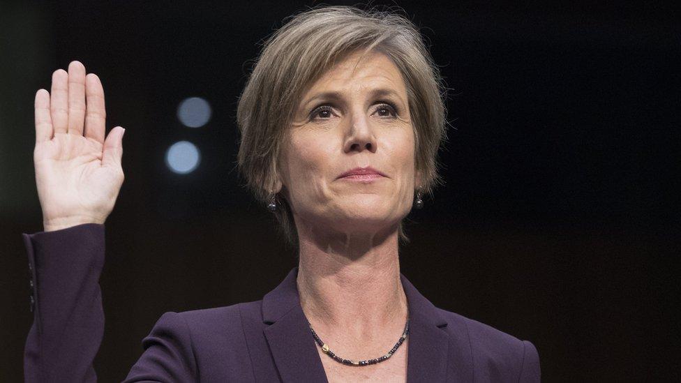 Former Acting Attorney General Sally Yates testifies before the Senate Judiciary subcommittee hearing entitled, "Russian Interference in the 2016 United States Election"