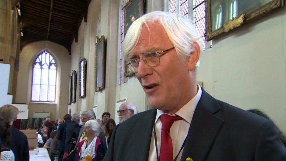 Alan Waters, leader of Norwich City Council