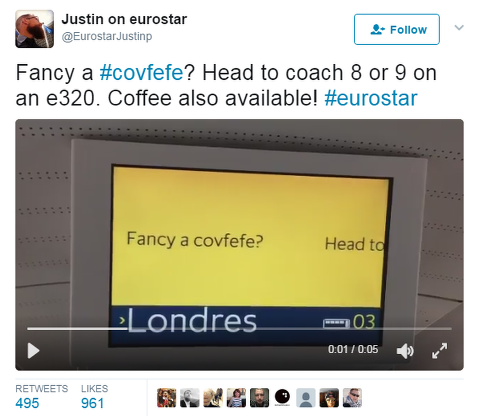 EurostarJustinp tweet