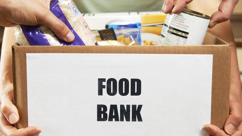 A food donation box.