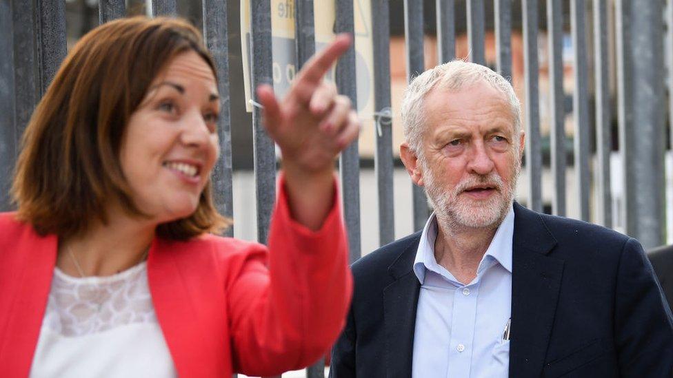 Kezia Dugdale and Jeremy Corbyn