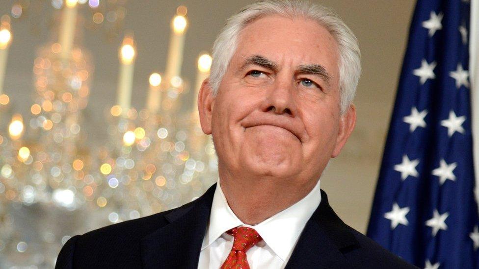 US Secretary of State Rex Tillerson in Washington, 13 October