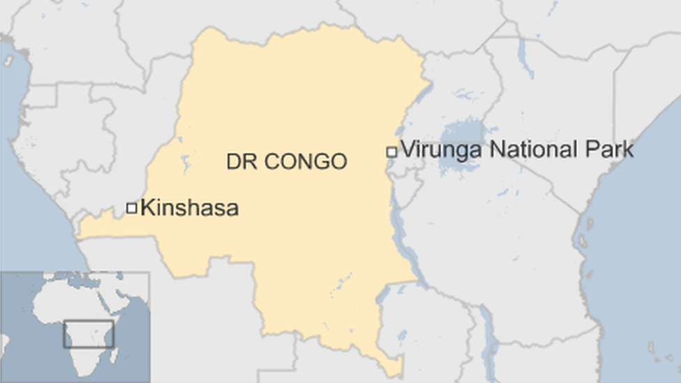 Map of the Democratic Republic of Congo