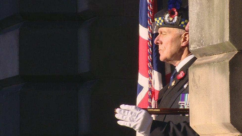 Veteran at the service in Edinburgh