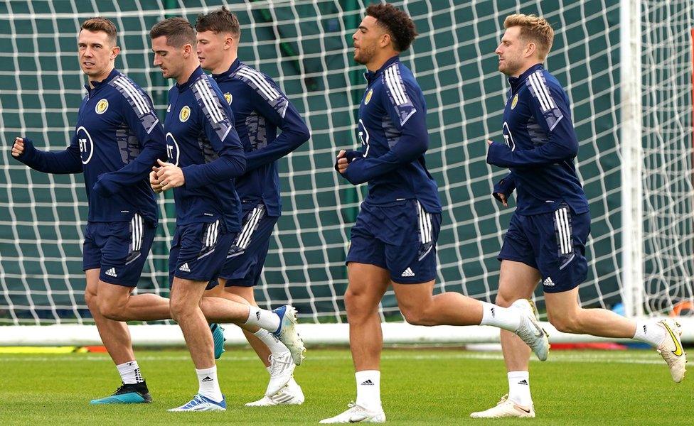 Scotland training session in Edinburgh, picture dated 20 September