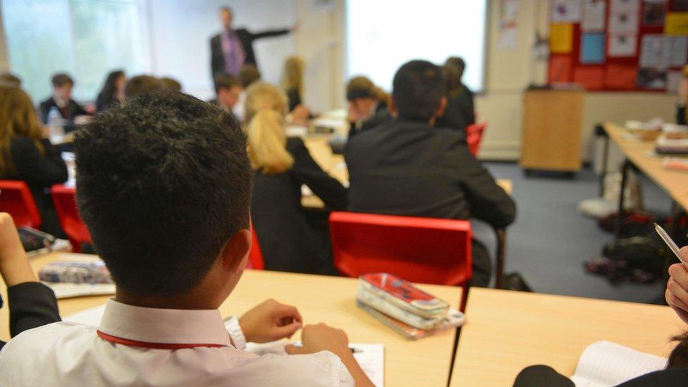 Pupils during an English lesson