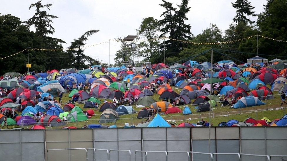 The teenager was attacked on Thursday night at the festival campsite at Strathallan Castle.