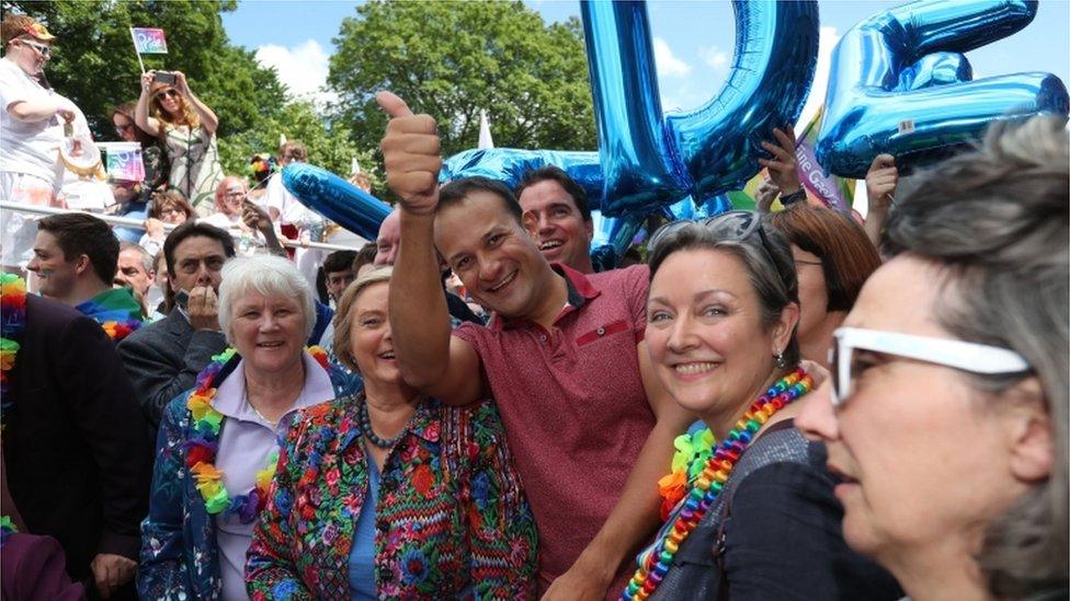 Taoiseach Leo Varadkar attends the Dublin LGBTQ Pride Festival in Ireland