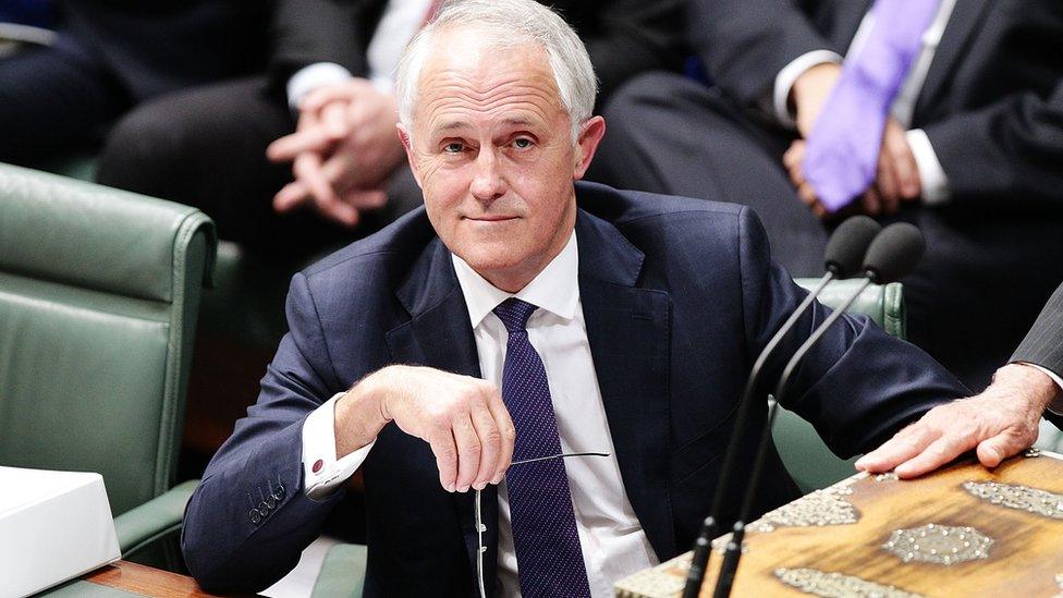 Australian PM Malcolm Turnbull in parliament (15 Sept 2015)