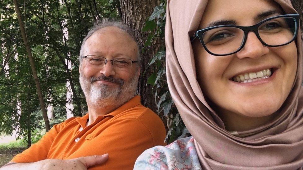 Jamal Khashoggi with Hatice Cengiz