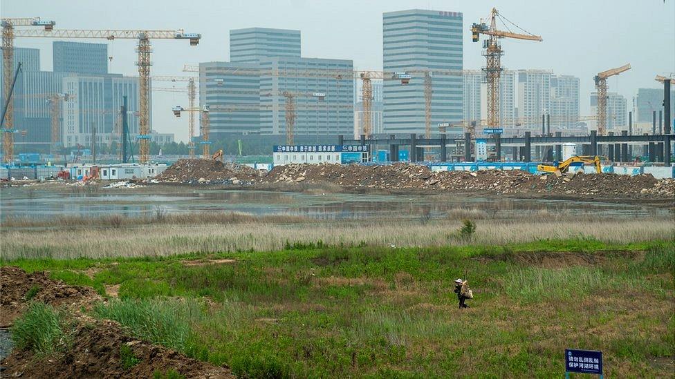 A construction site in China