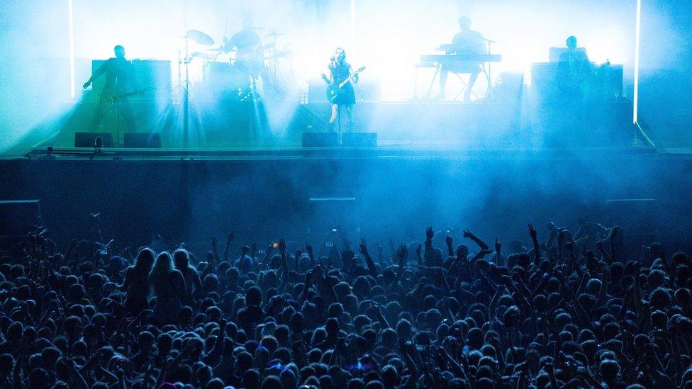 Wolf Alice headlining the Obelisk Arena at Latitude festival on the Friday