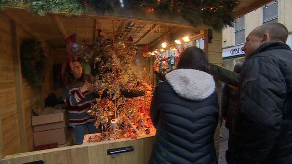 Bath Christmas Market chalet