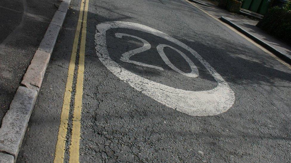 A 20mph road sign