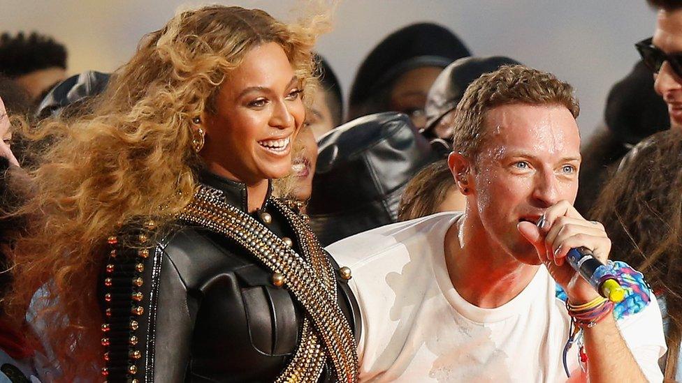 Beyonce and Chris Martin