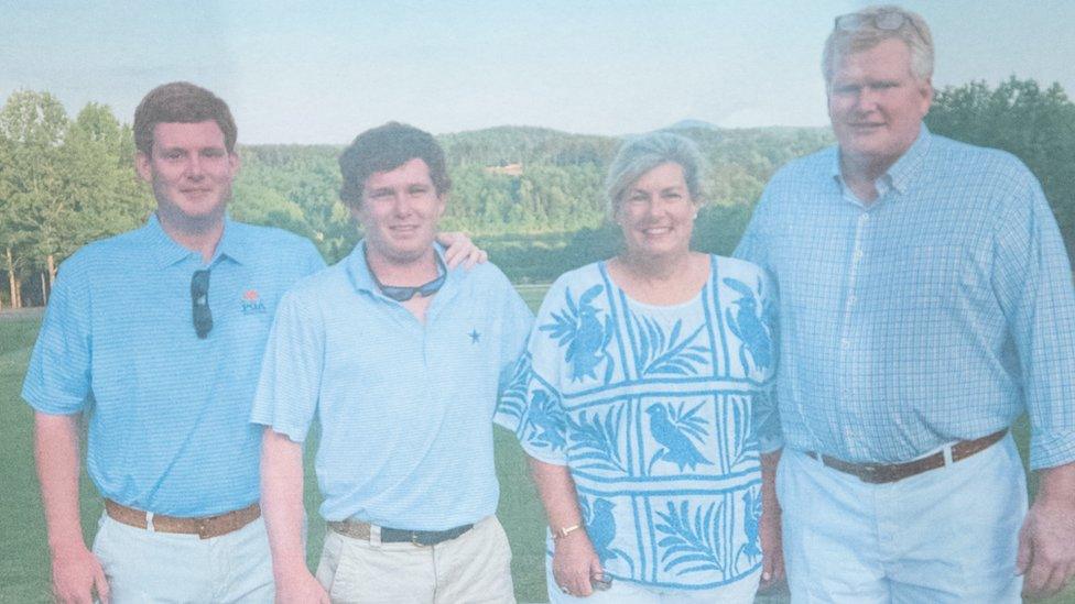 Family photo of the Murdaugh family introduced in court