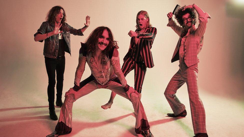 The Darkness return 'home' for the Latitude festival - BBC News