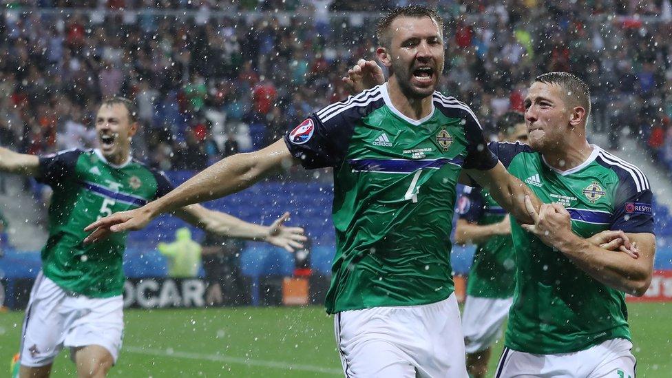 Northern Ireland's Gareth McAuley scored in a 2-0 win over Ukraine in Lyon