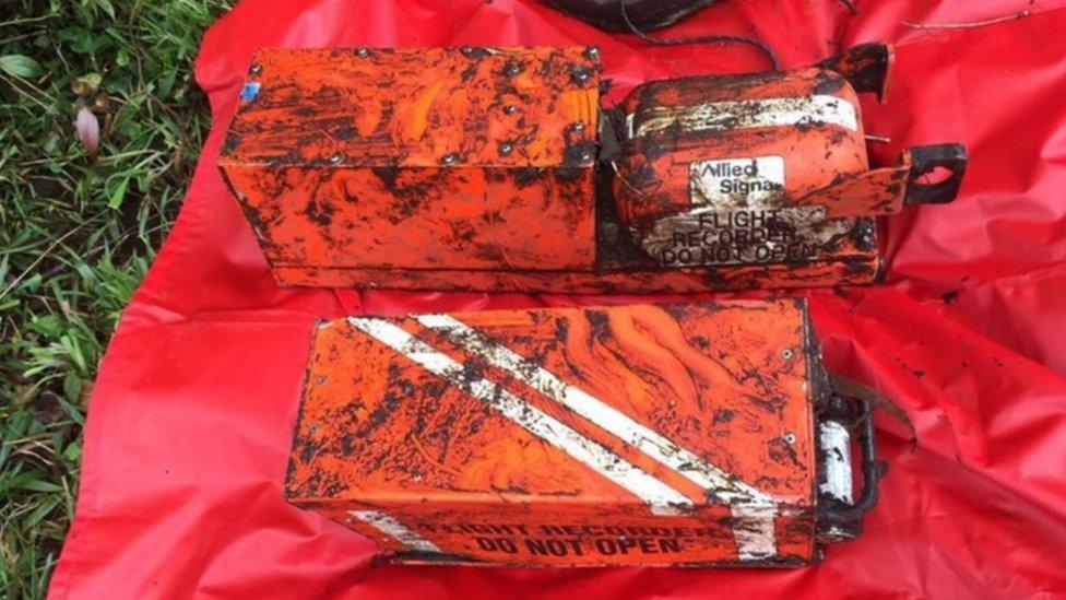 The black boxes from a crashed flight in Colombia