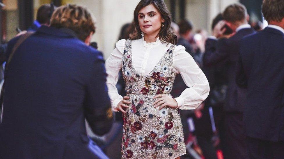 Gwyneth Keyworth yn seremoni BAFTA Cymru 2019