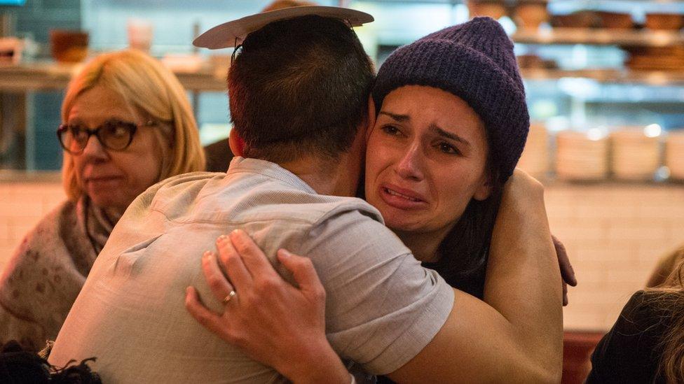 Clinton supporter crying in London