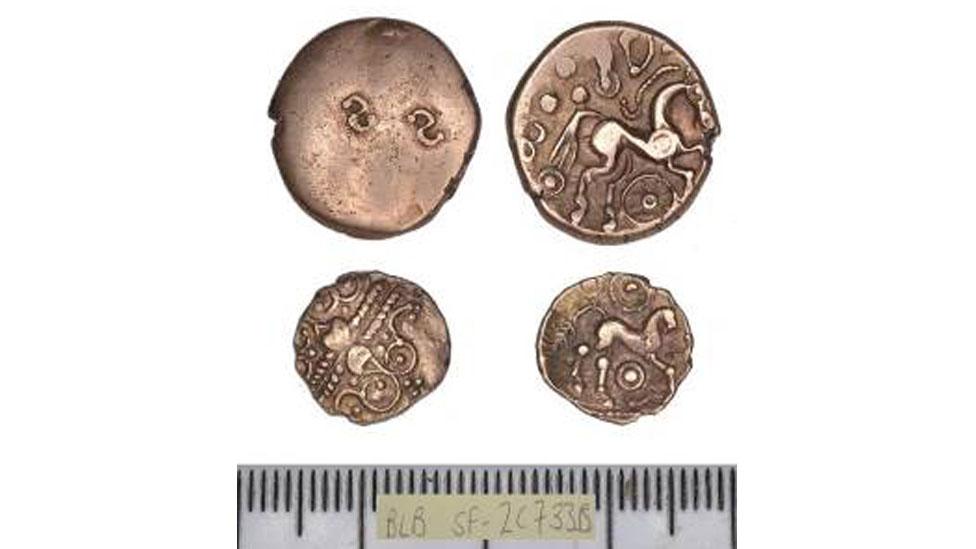 Two gold Iron Age coins found near Blythburgh, in Suffolk