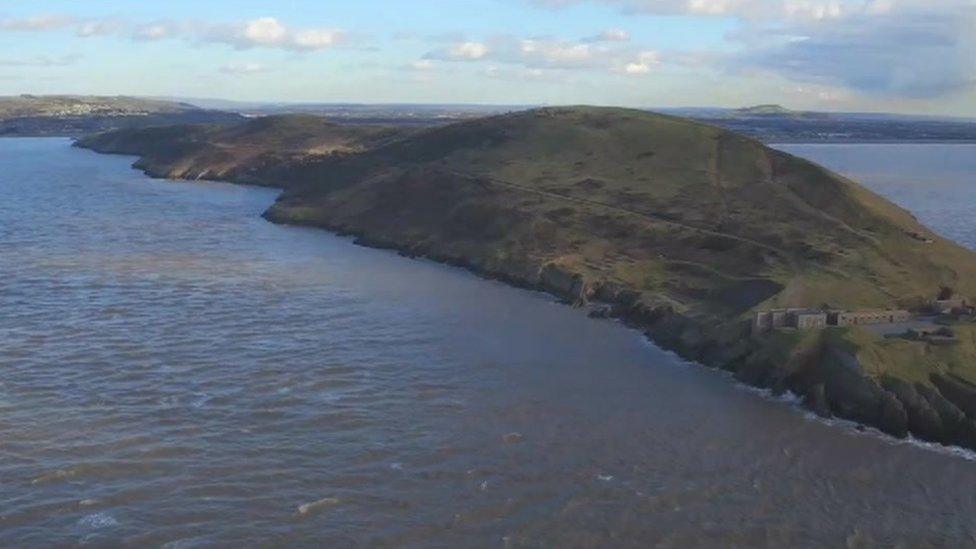 Coastal path, Brean Down, Somerset