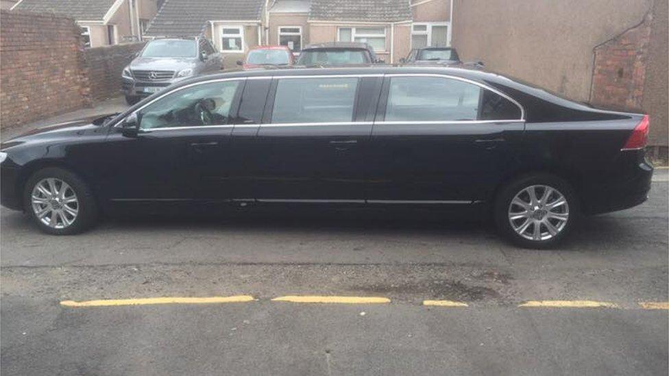 Funeral limousine